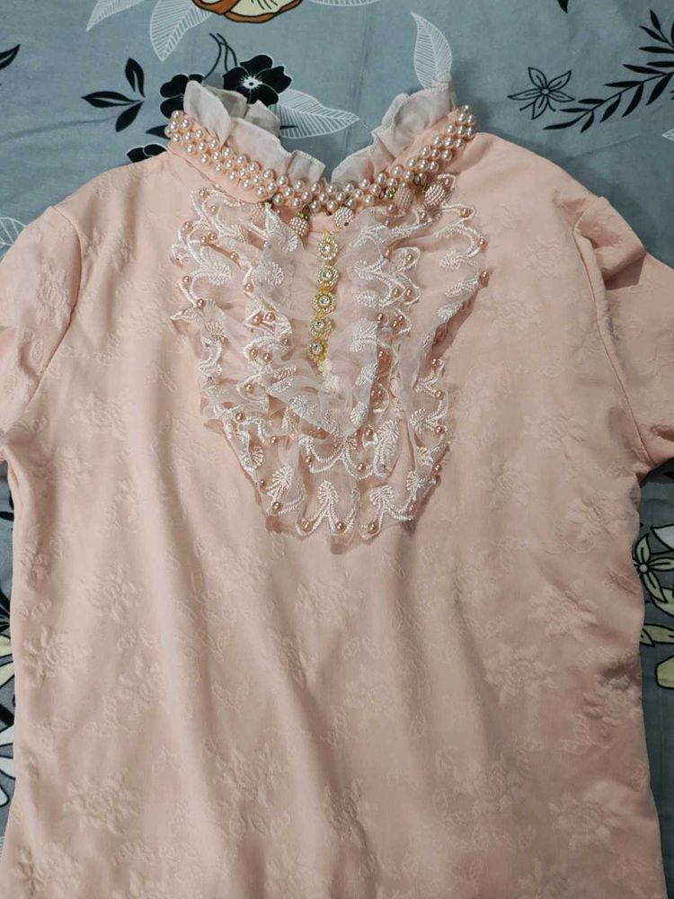 Vintage Inspired Pink Blouse