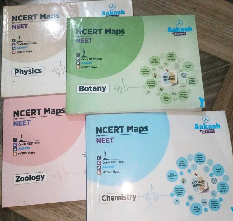 Aakash NCERT Maps for NEET - Set of 4