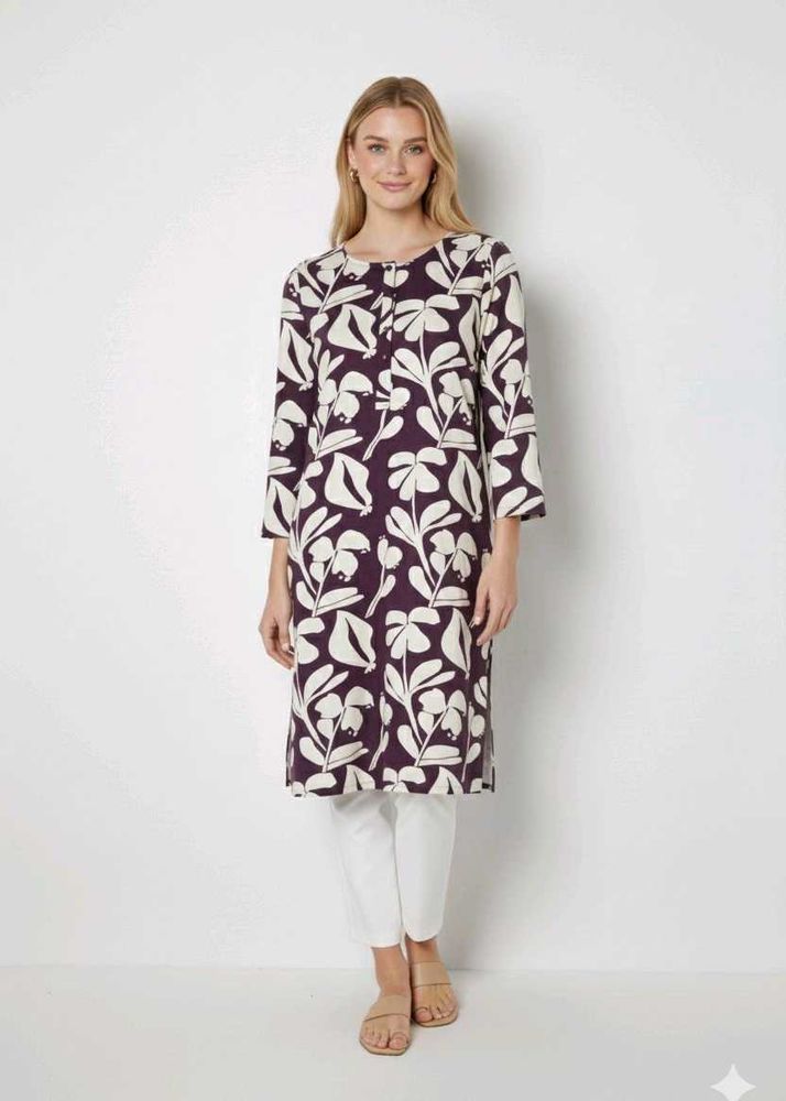 New Luxurious Floral Print Long Kurta