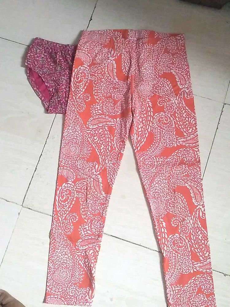 Pair Of Legging And Innerwear For 6 Years.