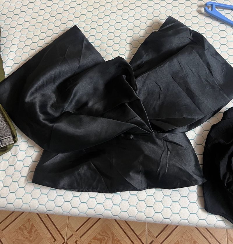 Black Satin Top