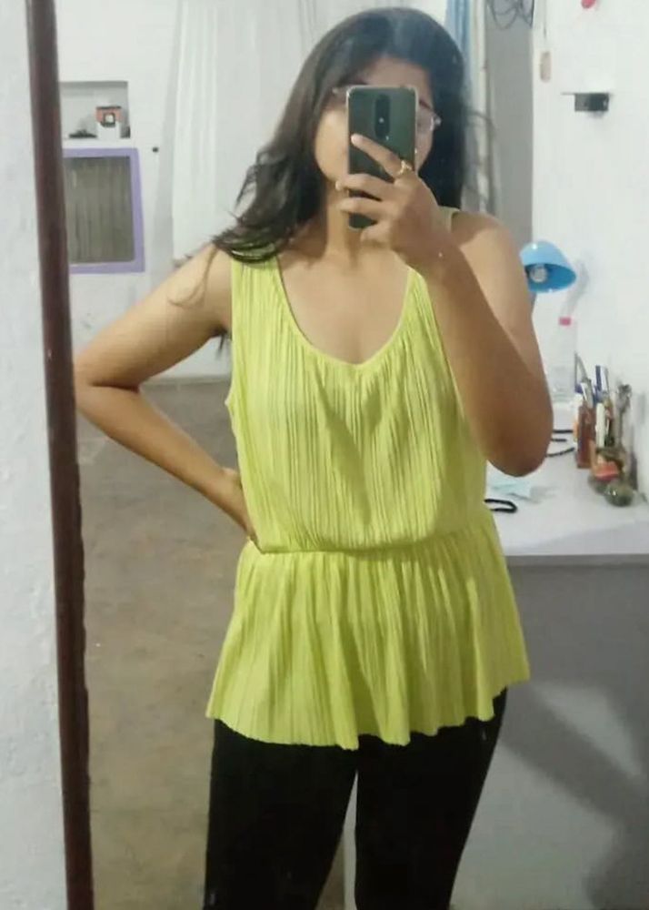 Neon Green Sleeveless Top