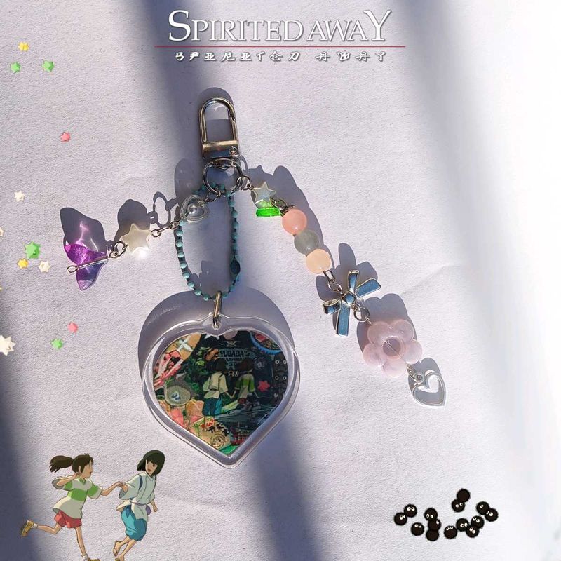 spirited away heart keychain
