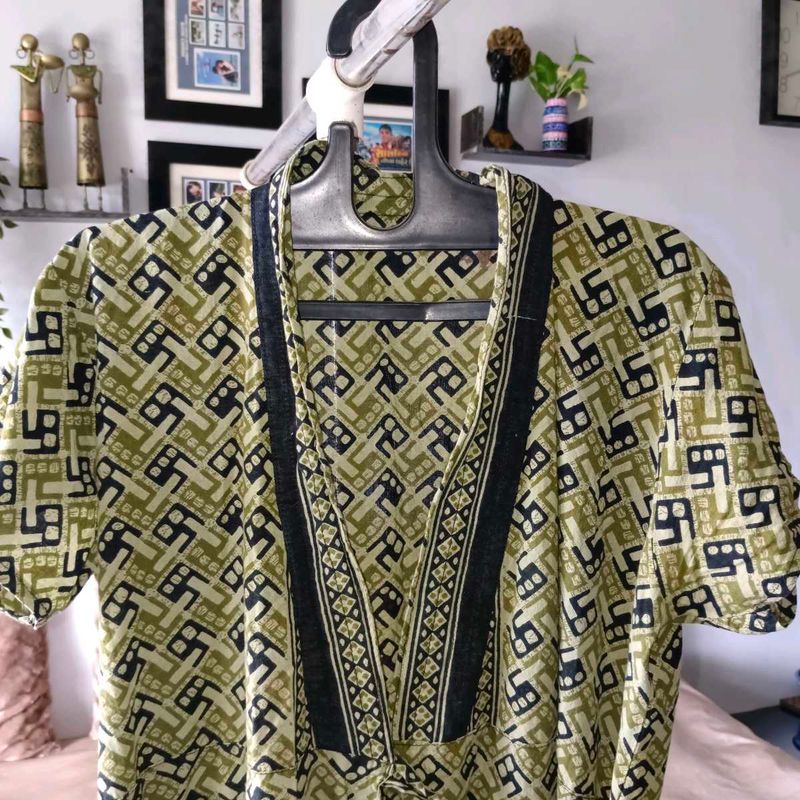 🛍️Patterned Green House Coat⭐⭐⭐⭐