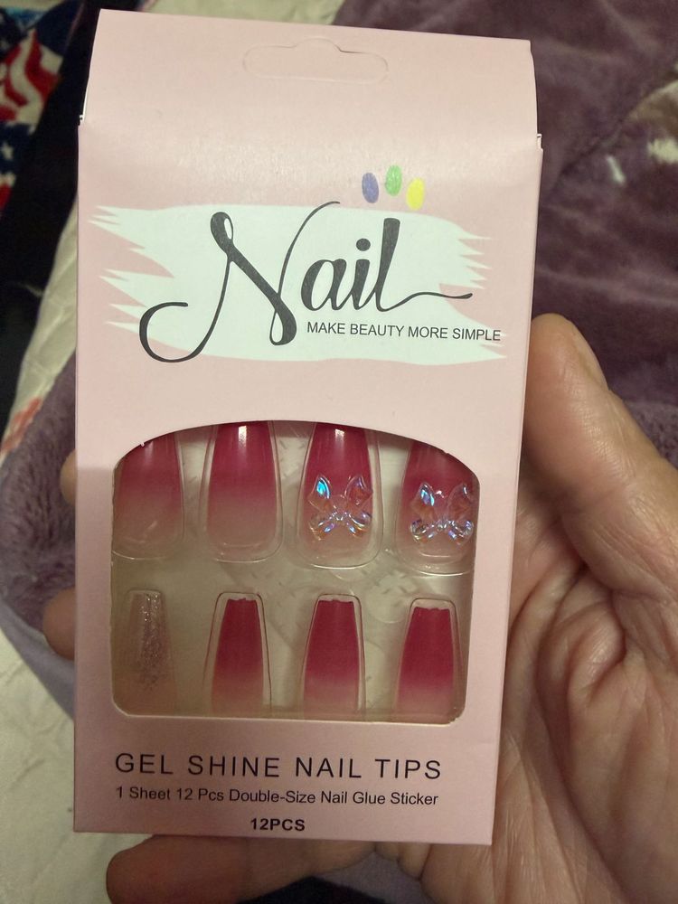 Gel Shine Nail Tips - 12pcs