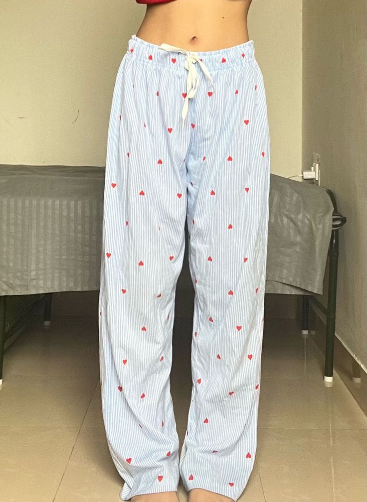 Heart Print Pajama Pants