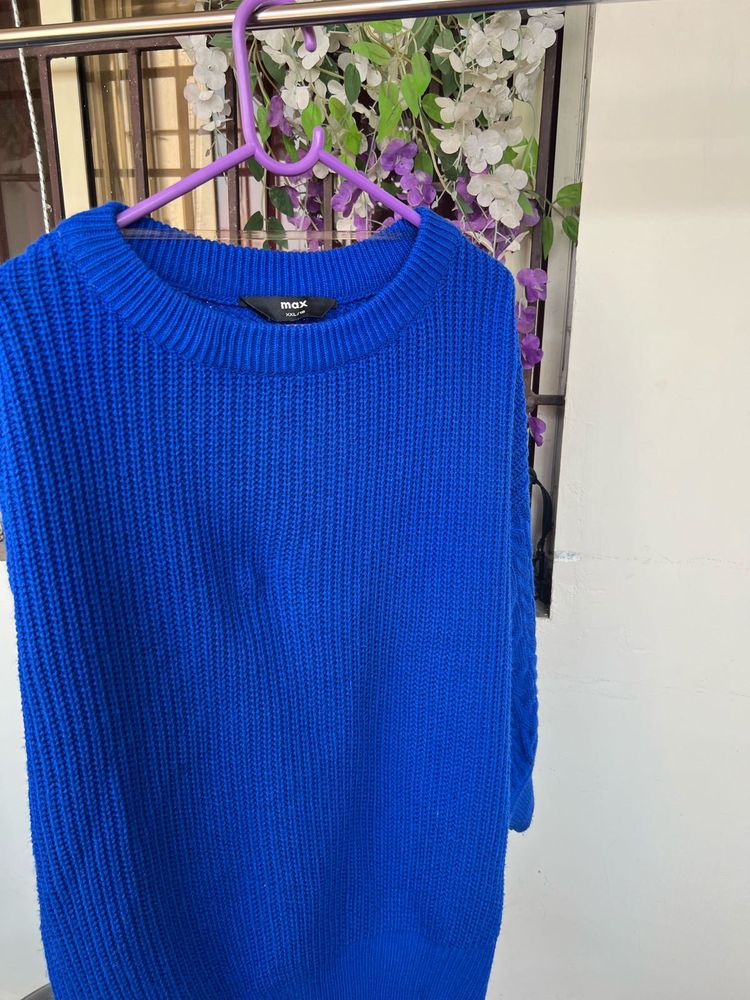Cobalt Blue Knit Sweater