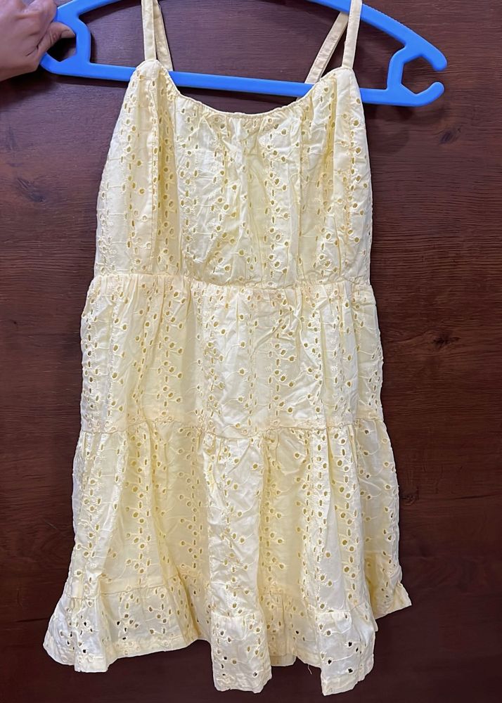 Yellow Eyelet Sundress