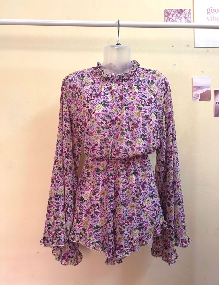 Shein Floral Printed Jumpsuit