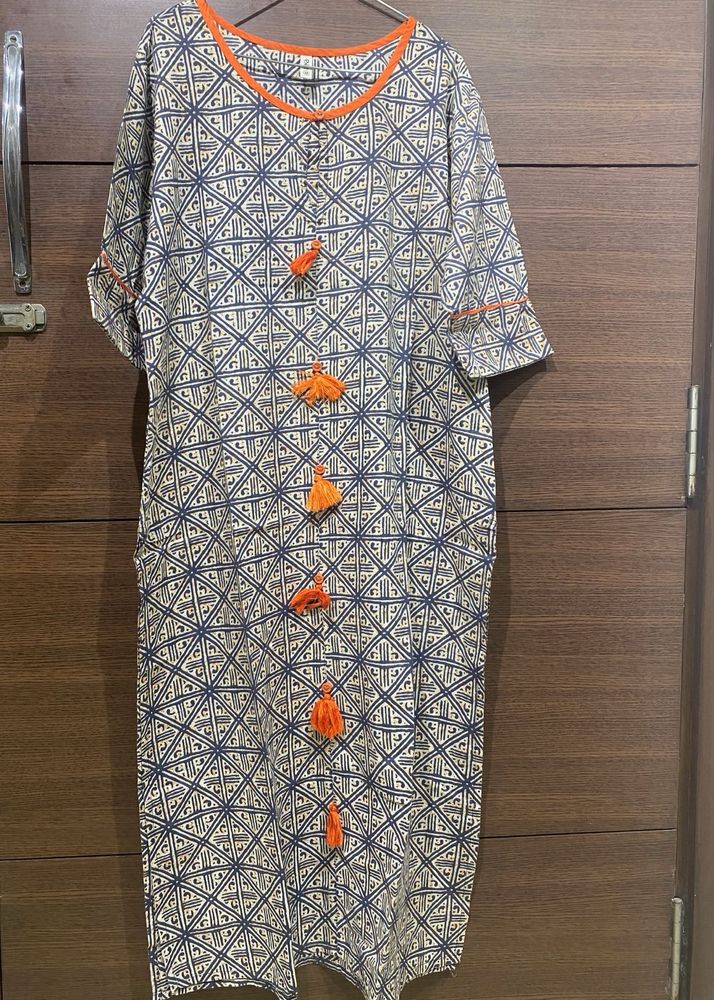 Printed Pure Cotton Kurta