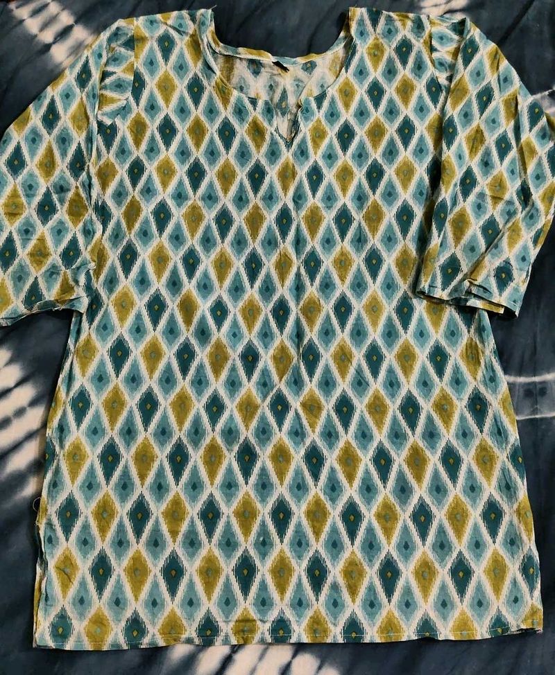 Diamond Pattern Jaipuri Kurti