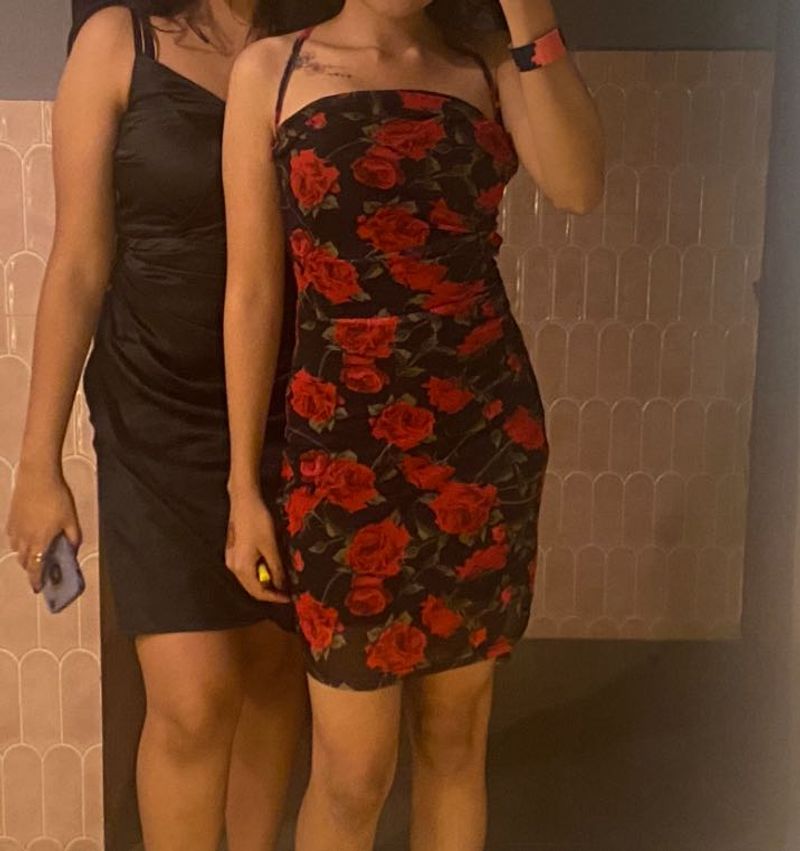 Floral Bodycon Mini Dress Size Small