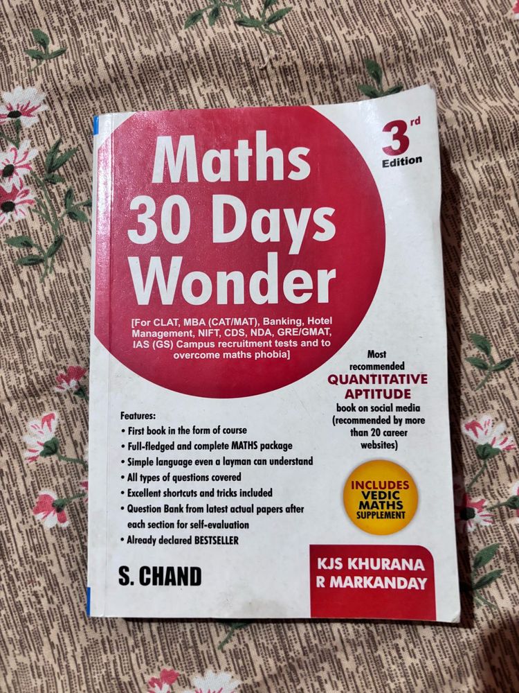 Maths 30 Days Wonder - Exam Prep Book