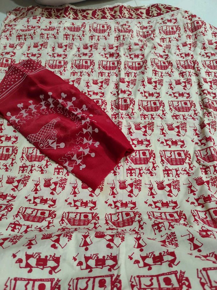 Warli Printed Cotton Suit Sale