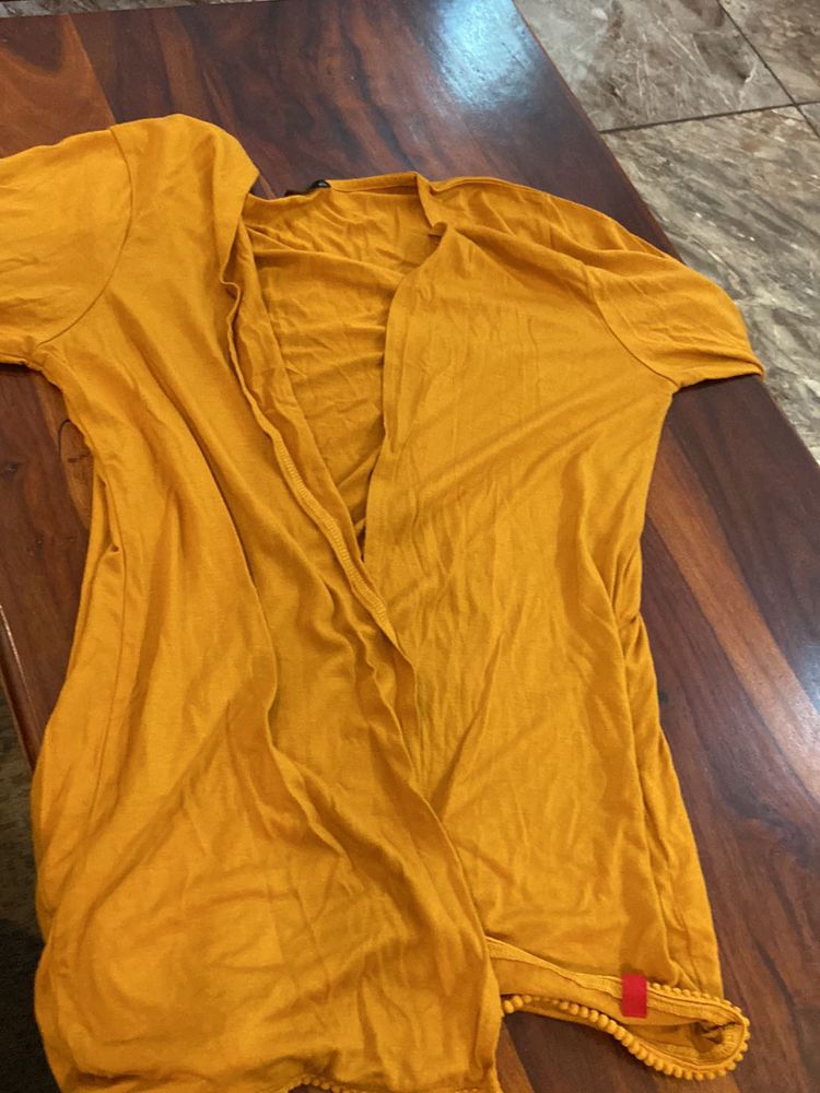 Lovely Mustard Color Summer Shrug
