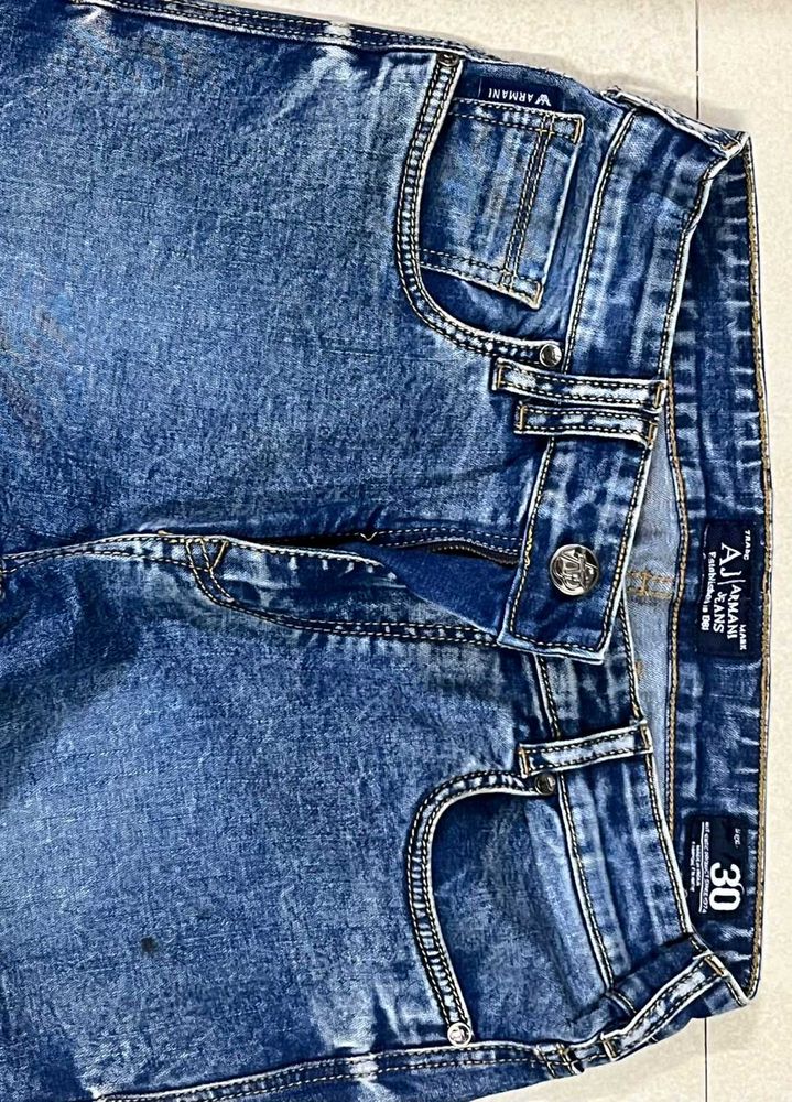 AJ Armani Jeans Light Blue Slim Fit Denim