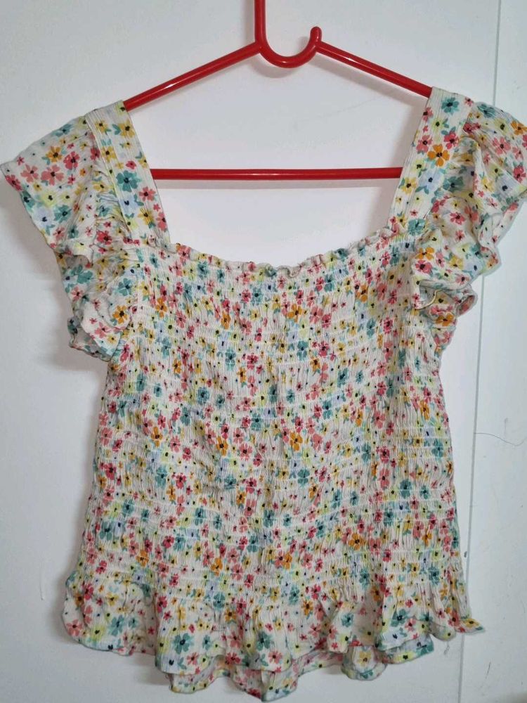 Floral Smocked Top