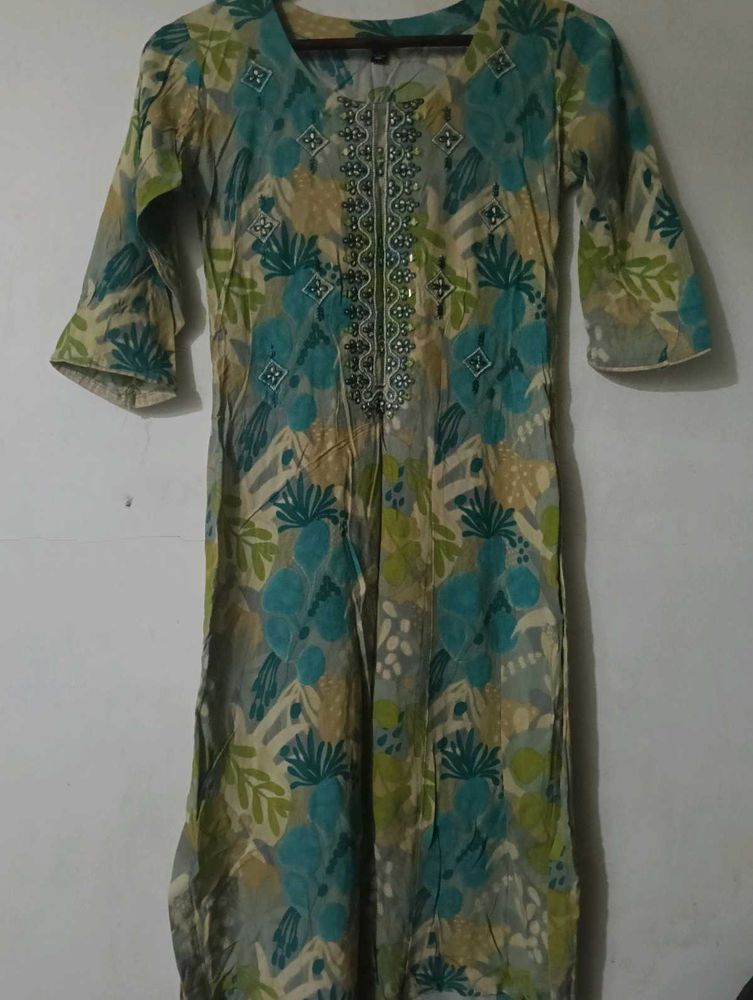Floral Print Kurta