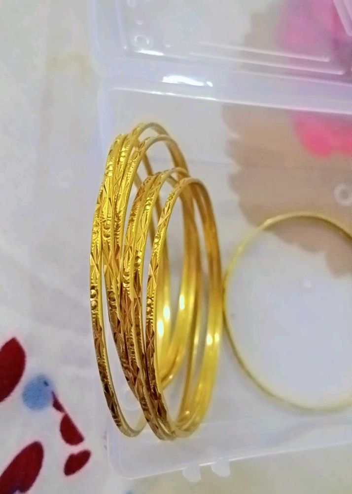 Golden Bangles Set