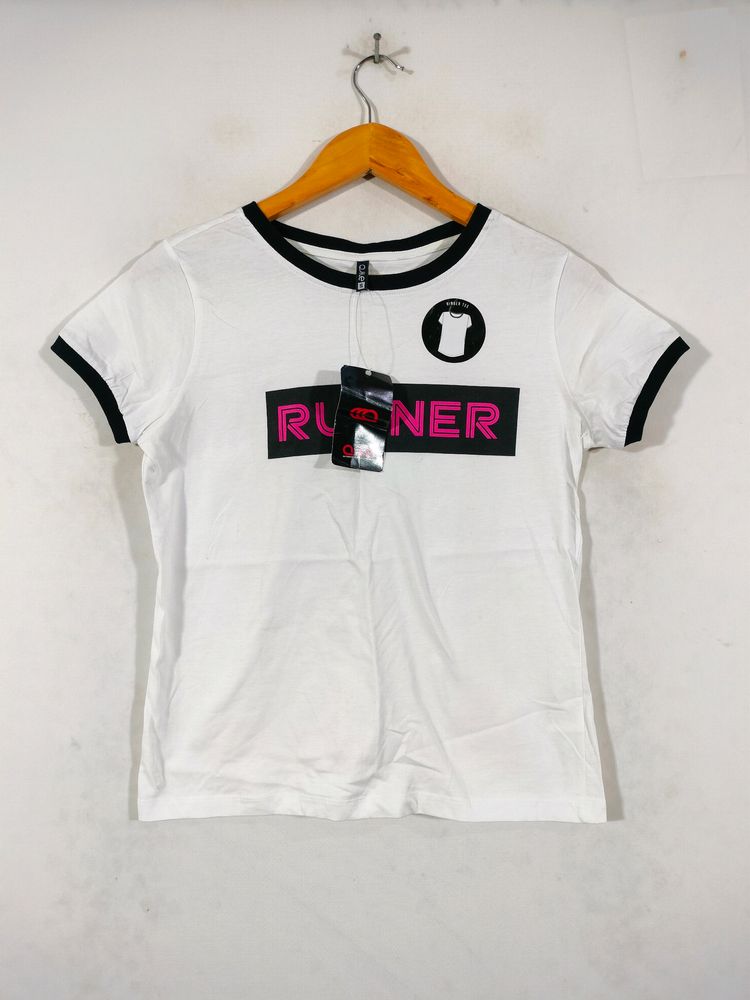 White Printed Casual Top (Women&#39;s)