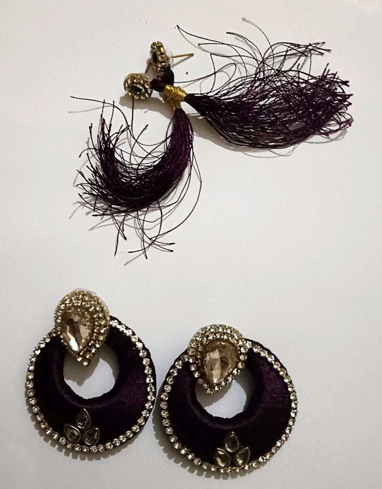 Stylish Purple Earrings