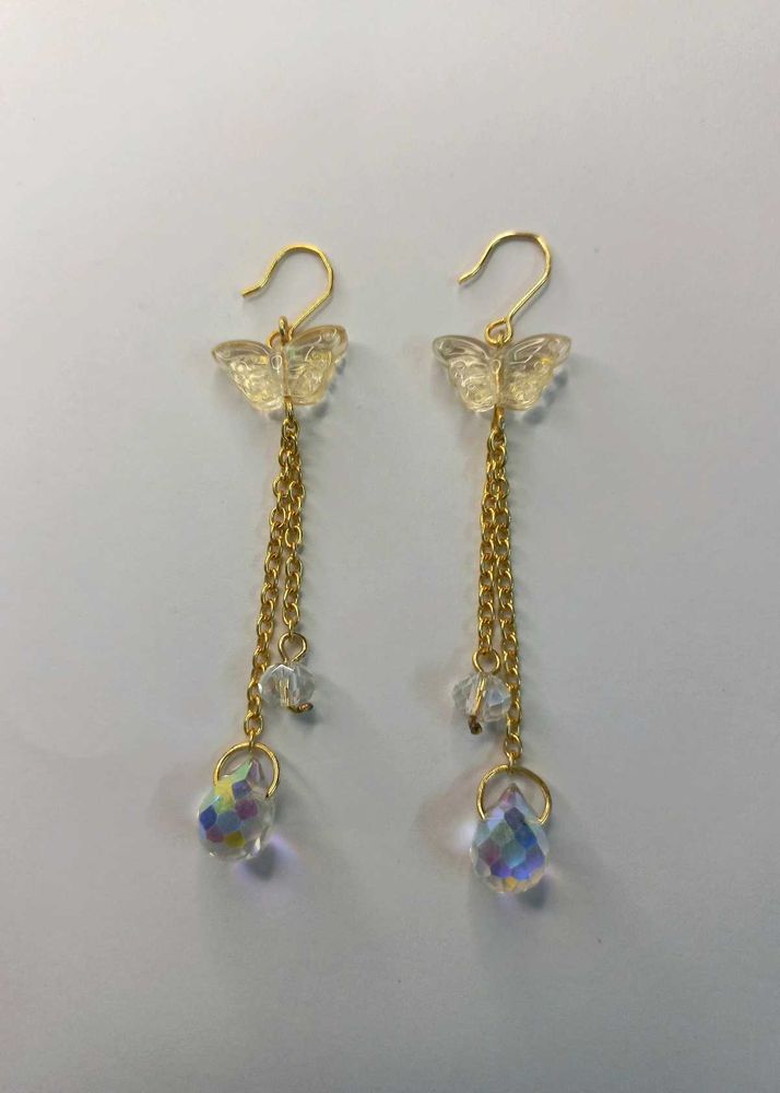 🦋 Golden Butterfly Handmade Elegant Earrings ✨