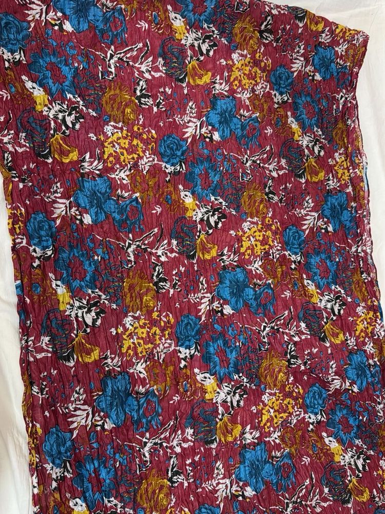 Burgundy Floral Dupatta