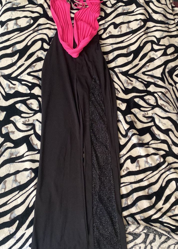 urbanic black pant with side shimmer