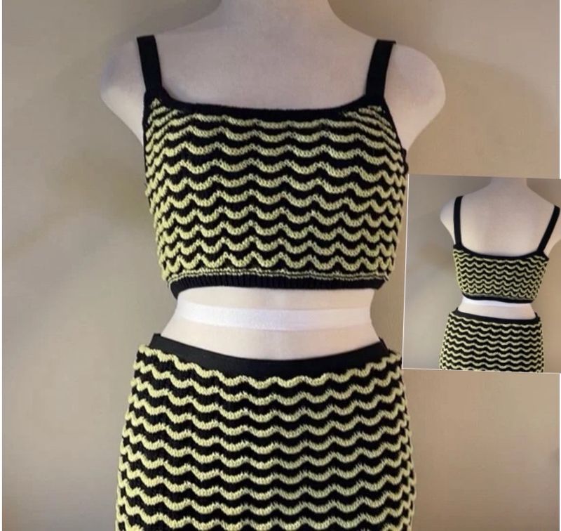 Zara Knit Crop Top &amp; Skirt Set