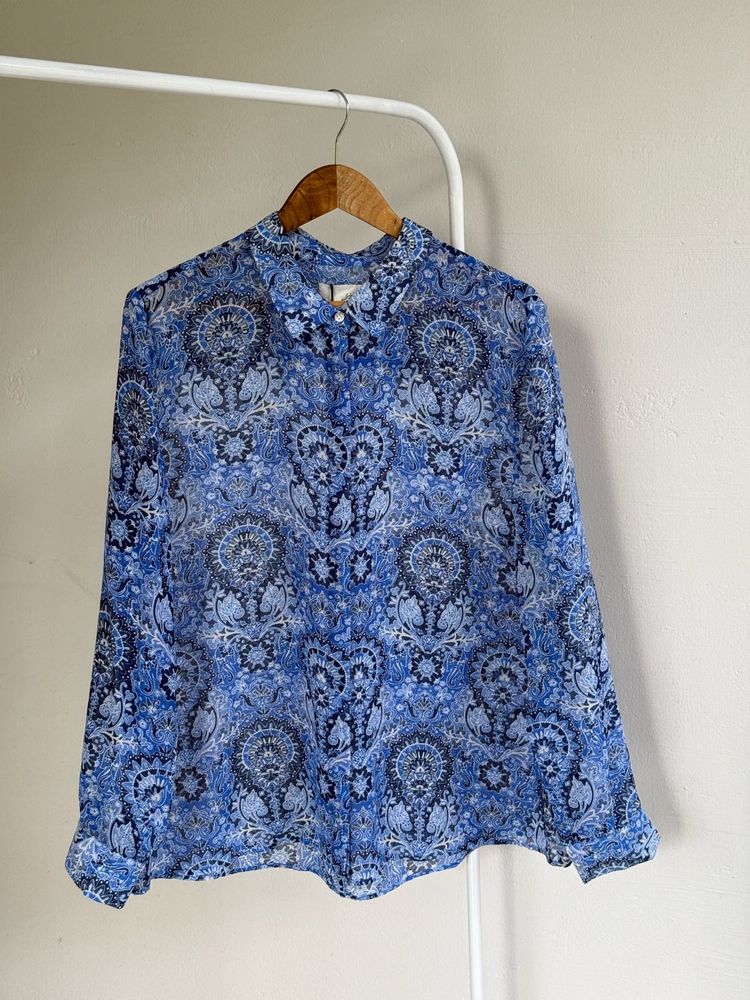 Blue Printed Shirt