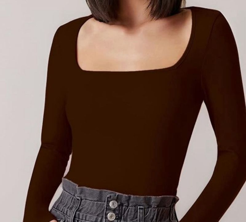 Cute Brown Long Sleeve Top size xs