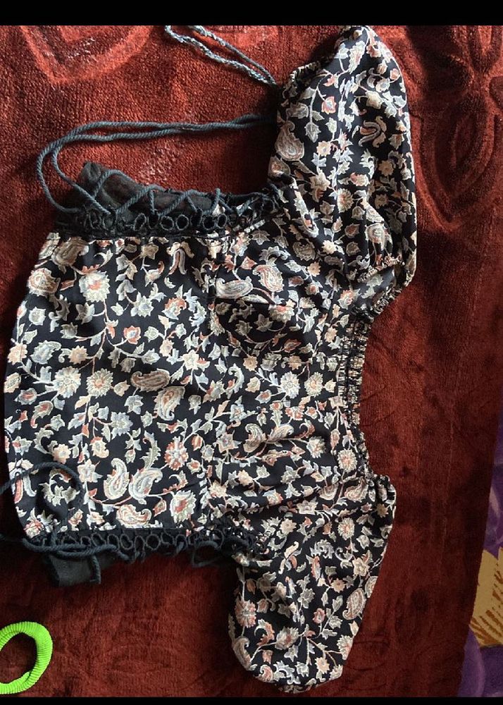 Floral Print Crop Top