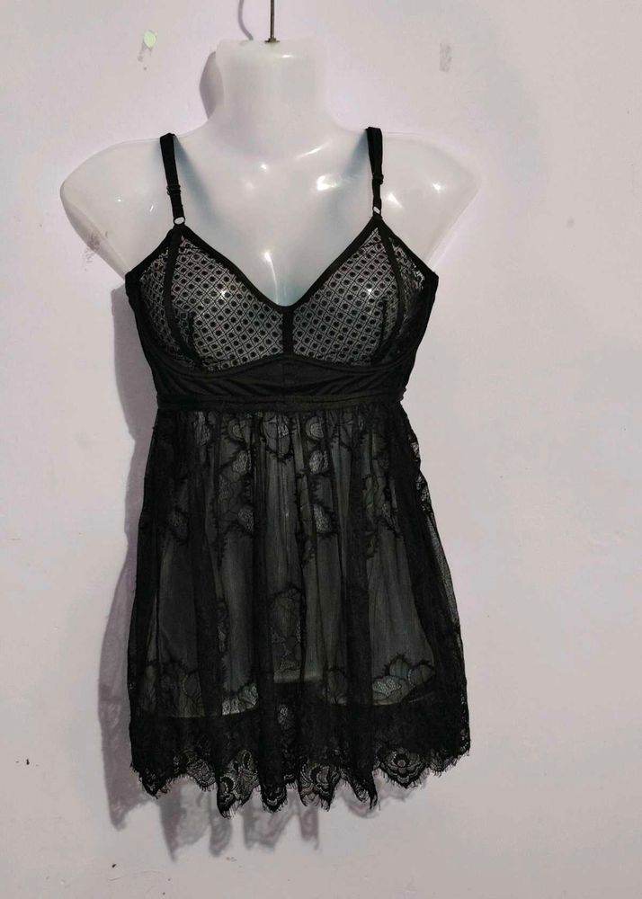 Black Lace Babydoll Lingerie