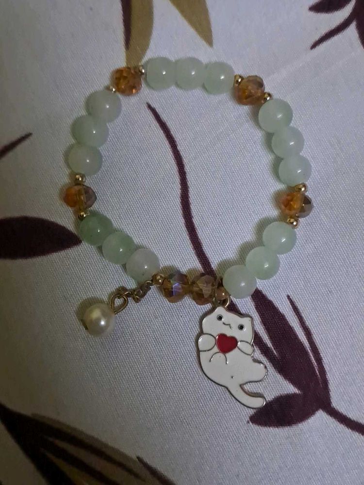 Pastel Green Beaded Bracelet
