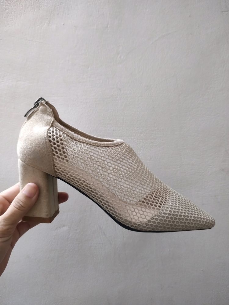 Mesh Breathable Block Heel Ankle Boots ✨