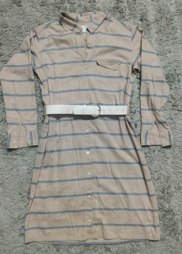 Striped Shirt Dress