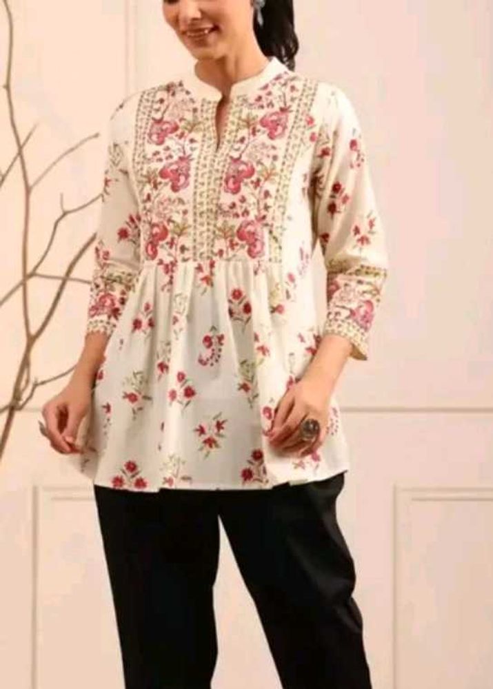 Floral Print Tunic Top