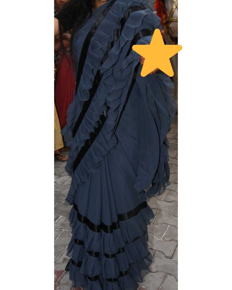 Elegant Ruffle Saree