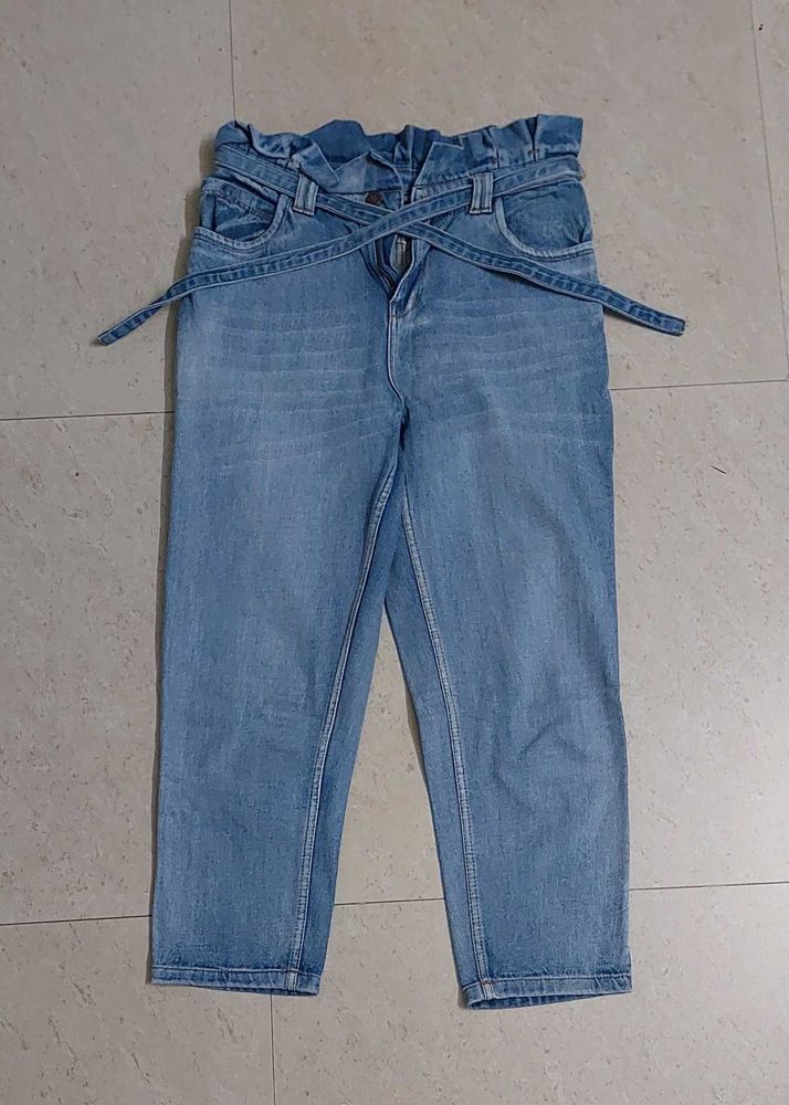 SASSAFRAS High Waist Blue Jeans