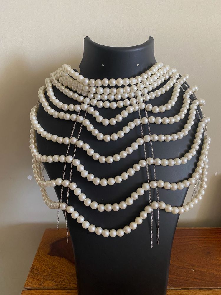 White Pearl Body Chain