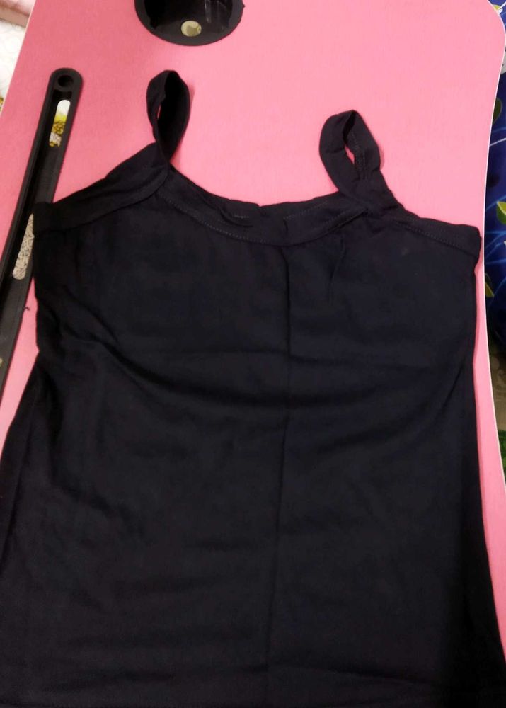 Basic Black Tank Top. Inner Wear
