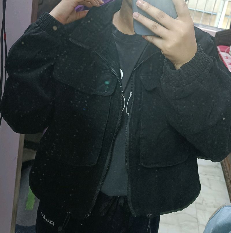 Women Zip Closure Crop Jacket from GetKetch.com