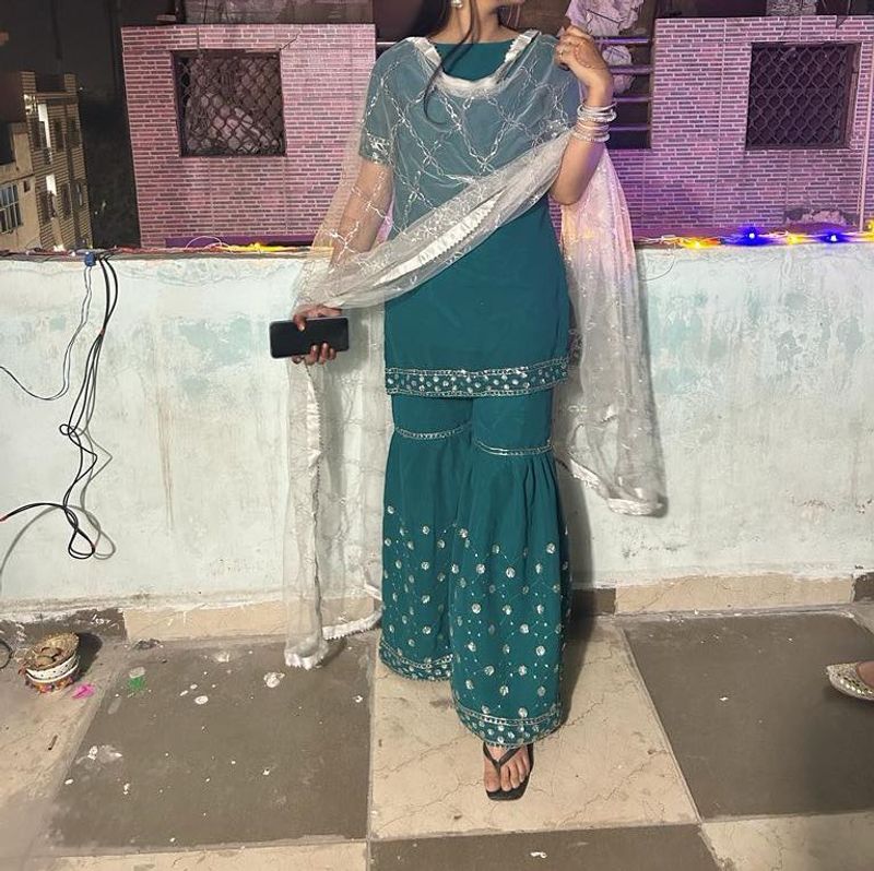 Sharara With Short Kurti Set