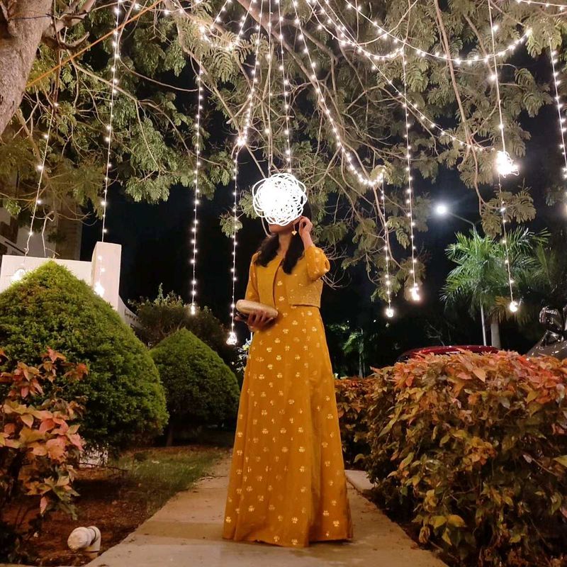 Indya Mustard Yellow Dress with Jacket