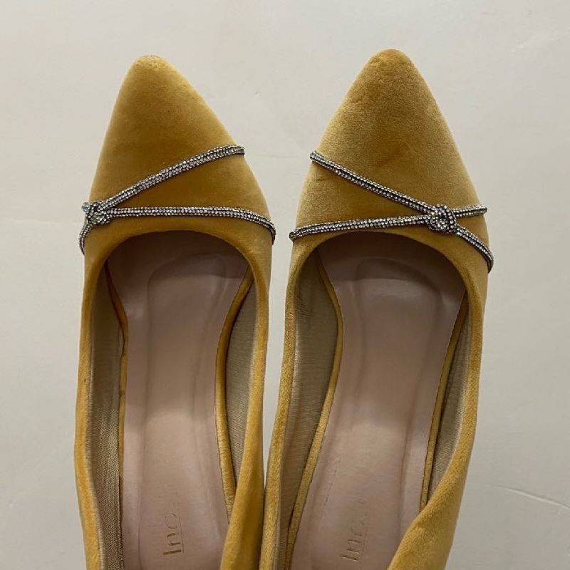 Velevt Rhinestone Heels