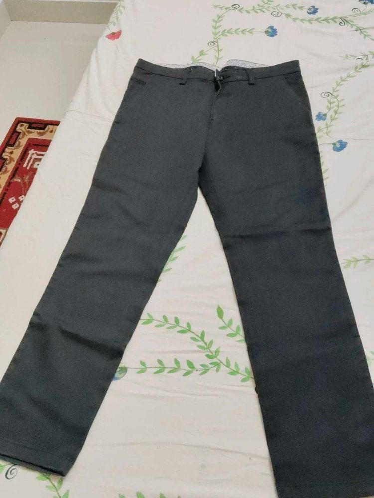 Gray Casual Pants For Men