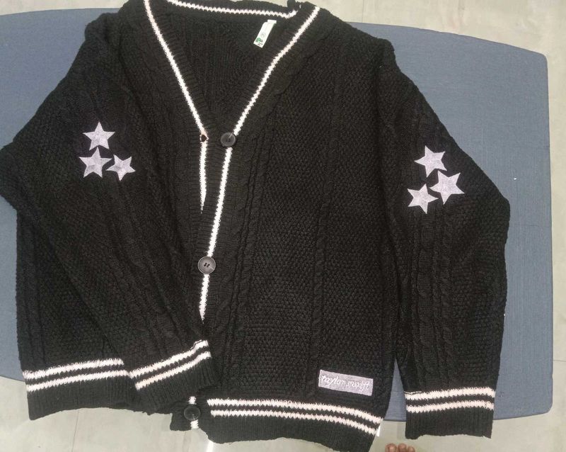 Black Knit Cardigan