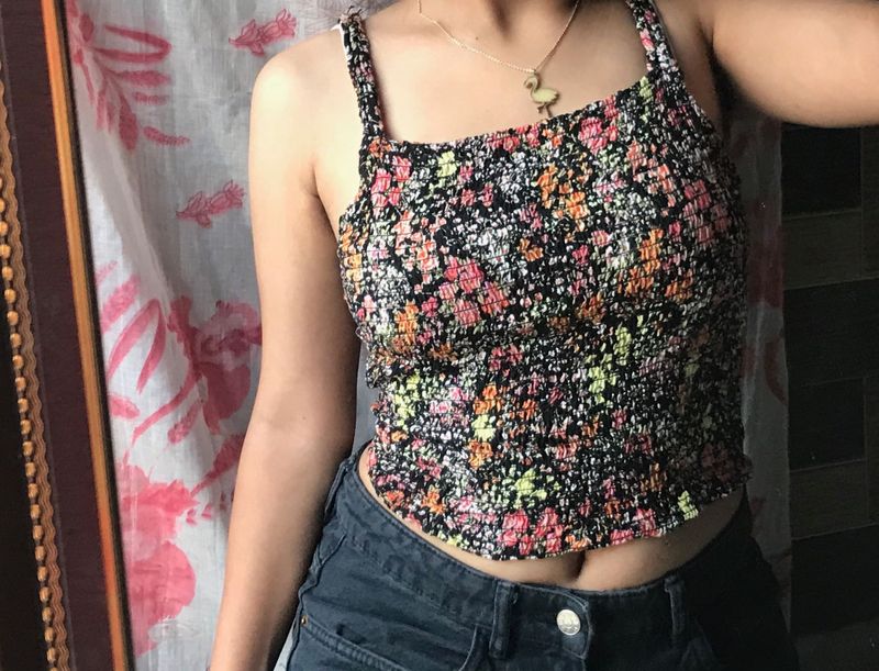Floral Smocked Tank Top