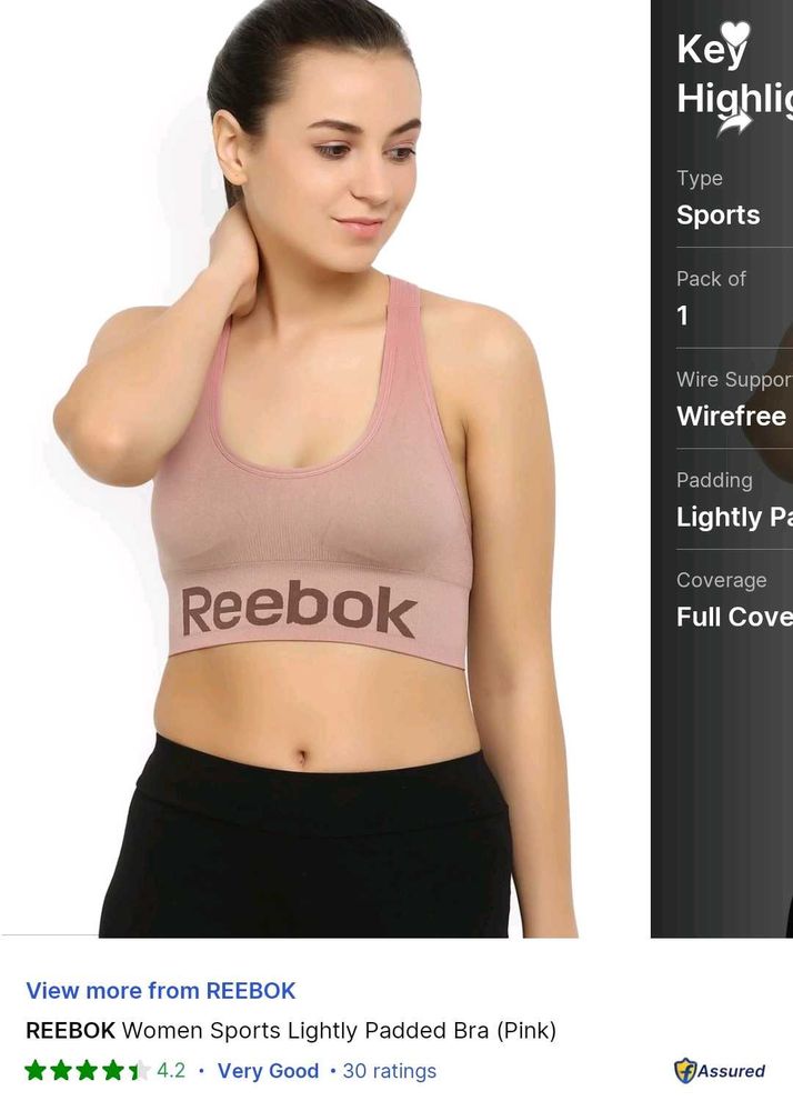 Reebok Lightly Padded Sports Bra