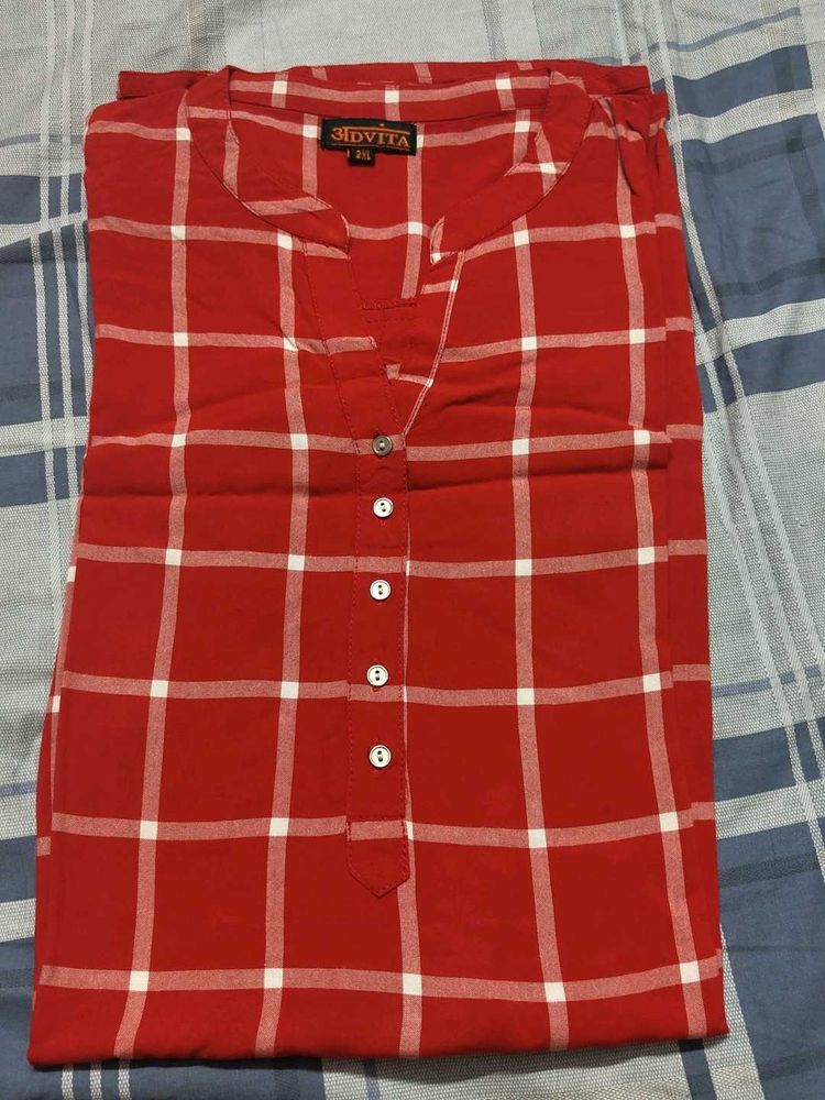 Red Checkered Top